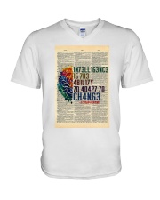 Intelligent Is The Ability Dictionary V-Neck T-Shirt tile
