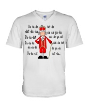 Hamilton King George Chorus Cartoon V-Neck T-Shirt tile