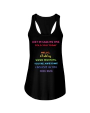 Just In Case No One Told You Today Personalized Ladies Flowy Tank tile