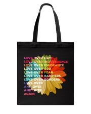 Love Over Hate Sunflower Vintage Tote Bag tile