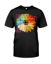 Love Over Hate Sunflower Vintage Classic T-Shirt front
