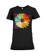 Love Over Hate Sunflower Vintage Premium Fit Ladies Tee tile