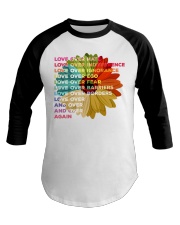 Love Over Hate Sunflower Vintage Baseball Tee tile