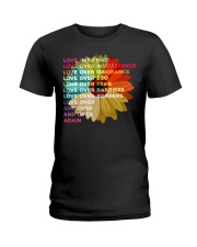 Love Over Hate Sunflower Vintage Ladies T-Shirt tile
