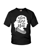 RBG - When There Are Nine Silhouette Youth T-Shirt tile