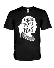 RBG - When There Are Nine Silhouette V-Neck T-Shirt tile