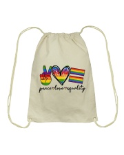 Peace Love Equality Drawstring Bag tile