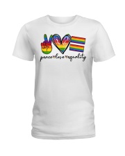 Peace Love Equality Ladies T-Shirt tile