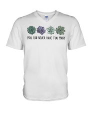 You can never have too many succulents V-Neck T-Shirt tile
