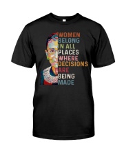 Women Belong In All Places Classic T-Shirt front