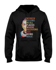 Women Belong In All Places Hooded Sweatshirt tile