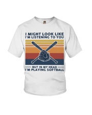I Might Look Like I'm Listening To You - Softball Youth T-Shirt tile