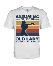 Assuming I'm Just An Old Lady - Boxing V-Neck T-Shirt tile