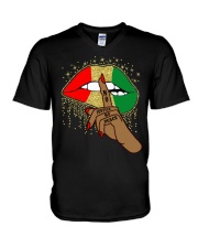 No Justice No Peace Juneteenth V-Neck T-Shirt tile