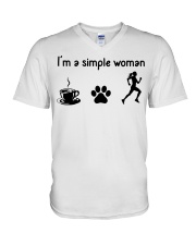 I'm A Simple Woman - Running V-Neck T-Shirt tile
