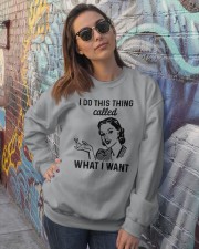 I Do This Thing Called What I Want Crewneck Sweatshirt lifestyle-unisex-sweatshirt-front-3