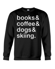 Books Coffee Dogs Skiing Crewneck Sweatshirt tile