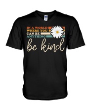 In A World Where You Can Be Anything Be Kind Daisy V-Neck T-Shirt tile
