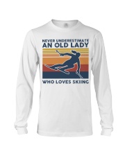 Never Underestimate An Old Lady Who Loves Skiing Long Sleeve Tee tile