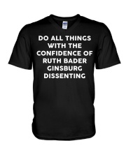 Do All Things With The Confidence Of RBG V-Neck T-Shirt tile