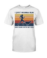 I Just Wanna Run And Hang With My Dog Premium Fit Mens Tee tile