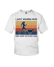 I Just Wanna Run And Hang With My Dog Youth T-Shirt tile