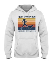 I Just Wanna Run And Hang With My Dog Hooded Sweatshirt tile
