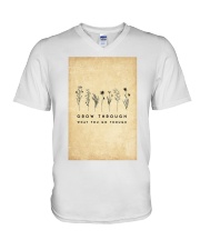 Grow Through What You Go Through V-Neck T-Shirt tile