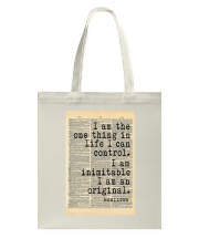 Hamilton I Am The One Thing In Life I Can Control Tote Bag tile