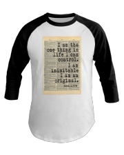 Hamilton I Am The One Thing In Life I Can Control Baseball Tee tile
