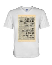 Hamilton I Am The One Thing In Life I Can Control V-Neck T-Shirt tile