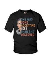 She Was Done Accepting Less Than She Deserved Youth T-Shirt tile