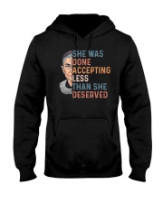 She Was Done Accepting Less Than She Deserved Hooded Sweatshirt tile