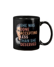 She Was Done Accepting Less Than She Deserved Mug tile