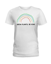 Grow plants Be kind Ladies T-Shirt tile