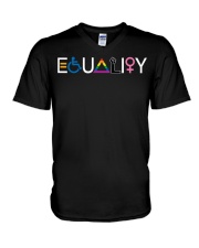 Equality Symbol V-Neck T-Shirt tile