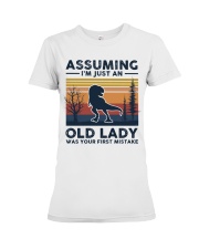 Assuming I'm Just An Old Lady - Dinosaur Premium Fit Ladies Tee tile