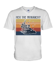 Hex The Patriarchy Retro V-Neck T-Shirt tile