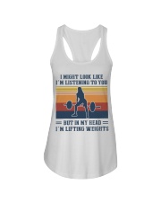 I Might Look Like I'm Listening To You Ladies Flowy Tank tile