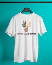 Listen Learn Change Classic T-Shirt lifestyle-mens-crewneck-front-3