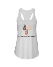 Listen Learn Change Ladies Flowy Tank tile