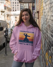 Underestimate Me That'll Be Fun - Aikido Retro Hooded Sweatshirt lifestyle-unisex-hoodie-front-1