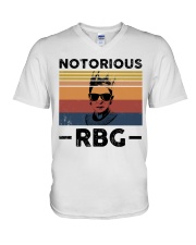 Notorious RBG Retro V-Neck T-Shirt tile