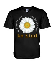 In A World Where You Can Be Anything Be Kind Daisy V-Neck T-Shirt tile