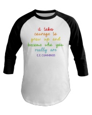 It Takes Courage To Grow Up Baseball Tee tile