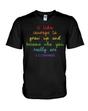 It Takes Courage To Grow Up V-Neck T-Shirt tile