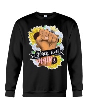 Black Lives Matter Sunflowers Crewneck Sweatshirt tile