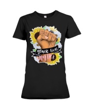 Black Lives Matter Sunflowers Premium Fit Ladies Tee tile