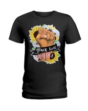 Black Lives Matter Sunflowers Ladies T-Shirt tile