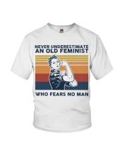 Never Underestimate An Old Feminist Youth T-Shirt tile